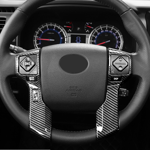 2Pcs/Set Steering Wheel Trim Sticker Decor Fit for Toyota Tundra 2014