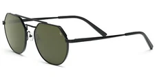 Serengeti Shelby Men's Matte Black Geometric Pilot Sunglasses - SS533002 - Italy