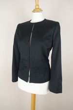 Carolina Herrera Black Smart Virgin Wool Jacket Size 12