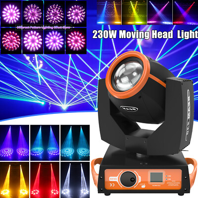 230W 7R Zoom Moving Head Beam Sharpy Prism 17Gobo Strobe DMX Spot Stage Lighting