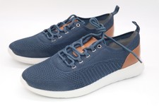 JOHNSTON & MURPHY BK AMHERST KNIT U-THROAT NAVY KNIT BOY'S LACE UP SHOES BIG KID