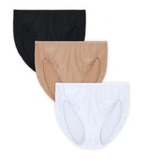 VANITY FAIR Radiant 3-Pair Hi-Cut Brief Underwear Panties Women  s Size 3XL 10