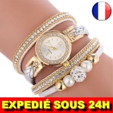 ✅ Montre Femme Ronde Analogique Quartz Bracelet Cadeau Haute Qualité Bijoux Mode