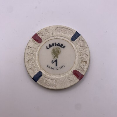 1987 Caesars Palace Casino Atlantic City Hard To Find 1st Issue $1.00 Chip!
