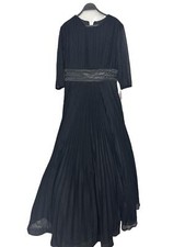 NWT Mac Duggal Black Embellished Waistband Pleated Dress 30700 Size 12