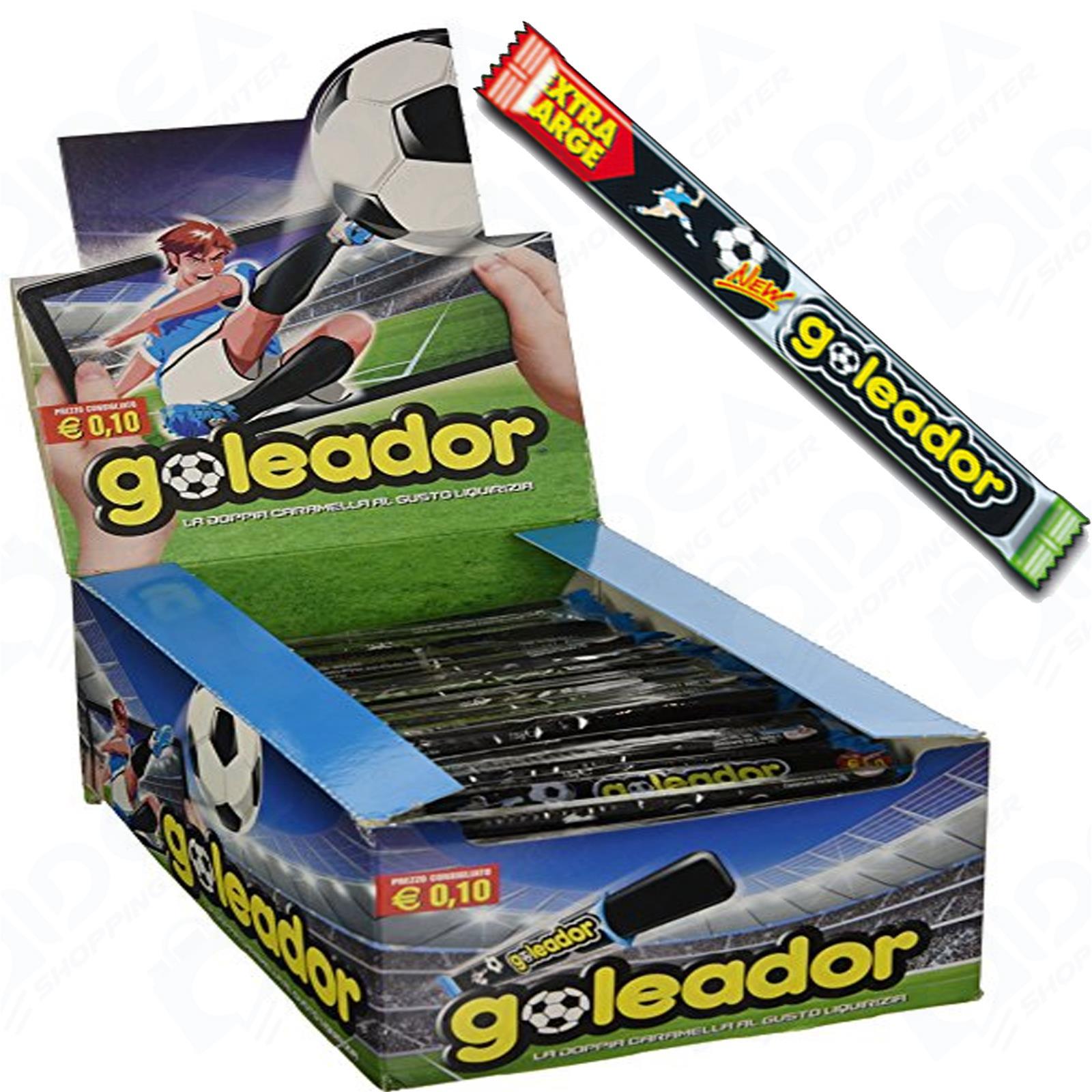 50 CARAMELLE GOMMOSE GOLEADOR GUSTO LIQUIRIZIA BOX ESPOSITORE CONFEZIONE