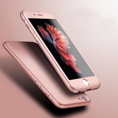 New Hybrid 360° Hard Ultra thin Case + Tempered Glass Cover For iPhone 6 6S Plus - Picture 3 of 8