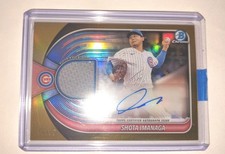 2025 Bowman Chrome - Chrome Autograph Relics Shota Imanaga Gold Refractor /50 🔥