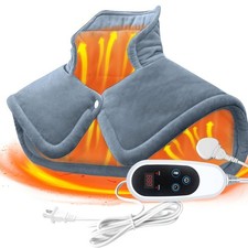 Heating Pad for Neck and Shoulders Back, Valentines 23" x 17", Deep Gray