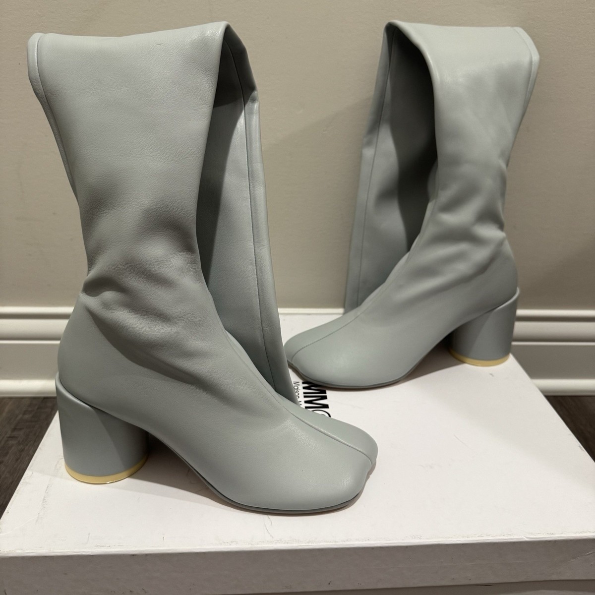 MM6 Maison Margiela Anatomic Thigh High Tabi Shaped Tall Heeled