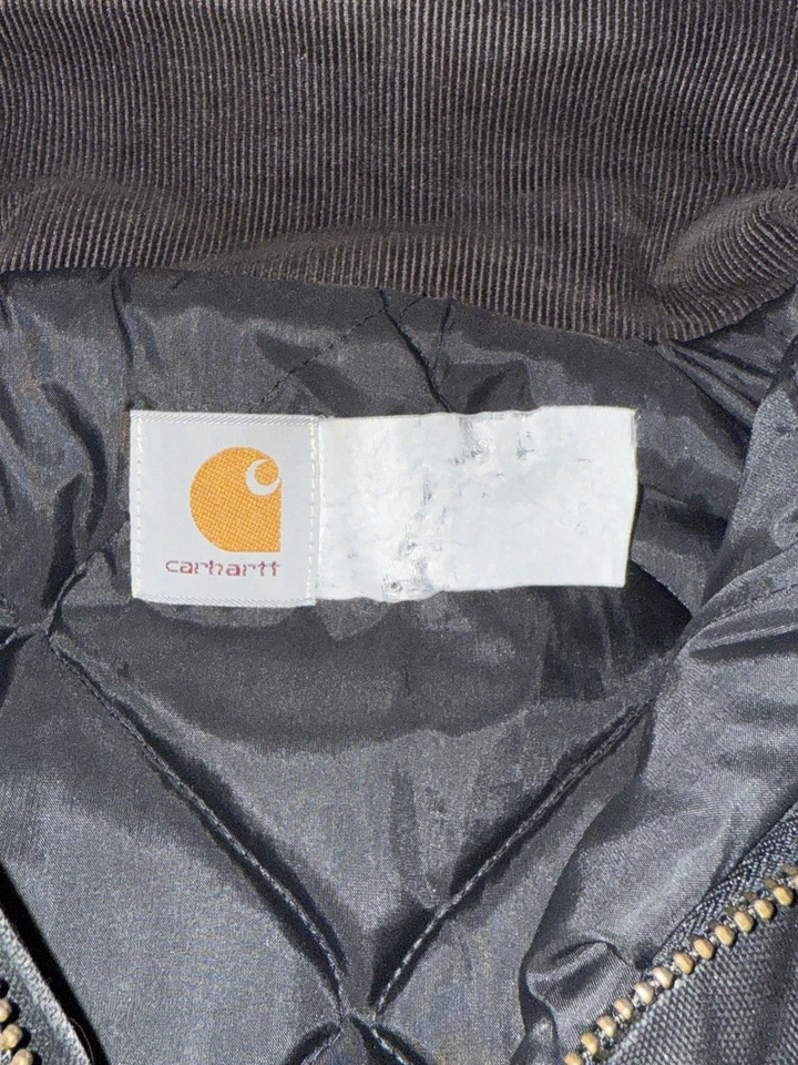 Vintage Carhartt Jacket Removable Hooded Quilted Coat Black Fur USA - Image 4 of 4