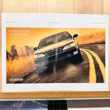 1996 Lexus ES 300 Black Sedan 2 Page Vintage Print Ad Auto Advert Art