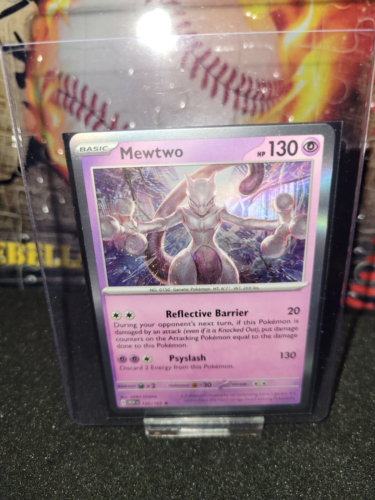 Mewtwo Holo Rare 150/165 Pokemon 151 Card 