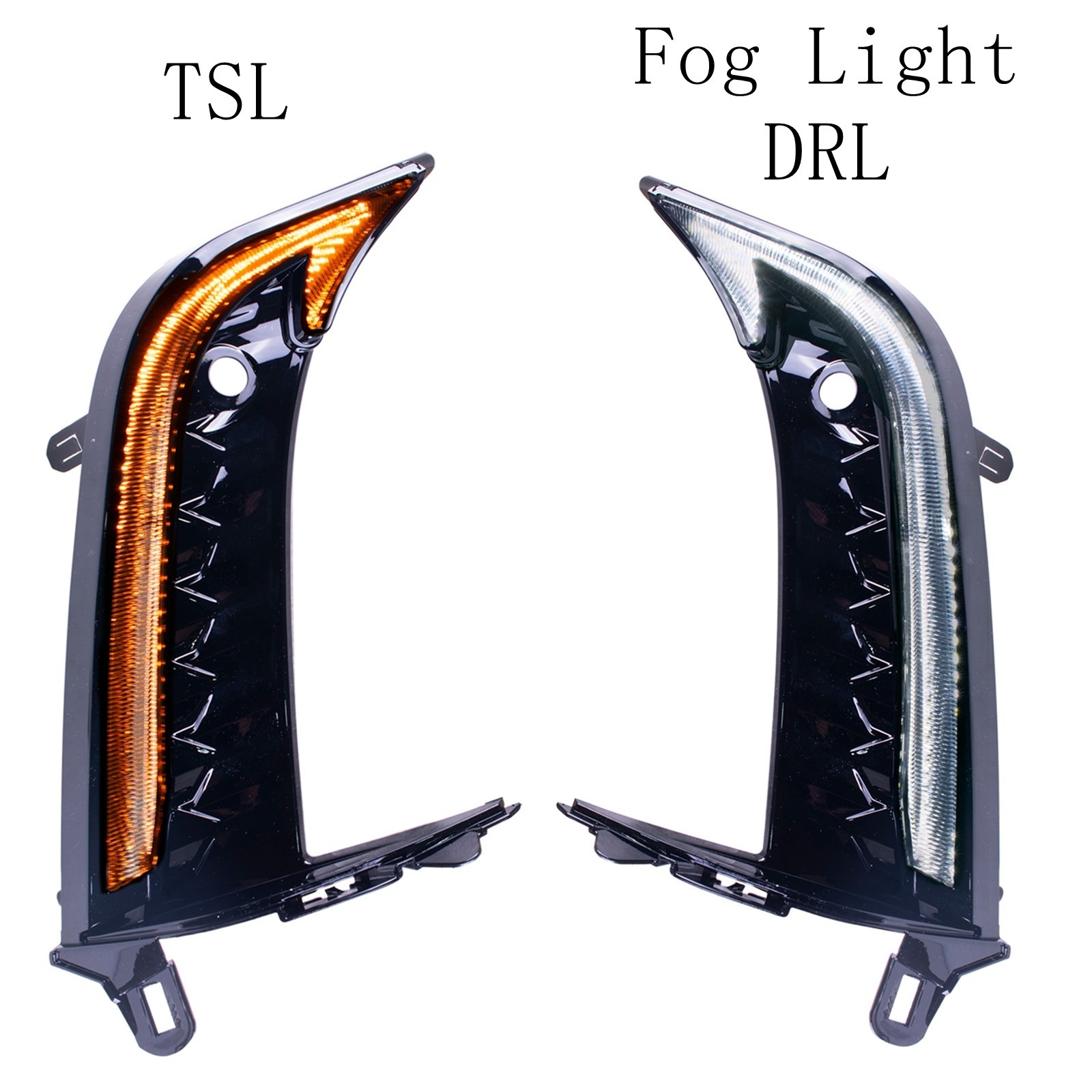 Pair Dual Color LED Fog Lights DRL Turn Signals For Toyota Camry SE XSE 2025+