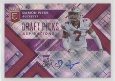 2018 Panini Elite Draft Picks Aspirations Purple 81/99 Damon Webb #230 Auto 2m4