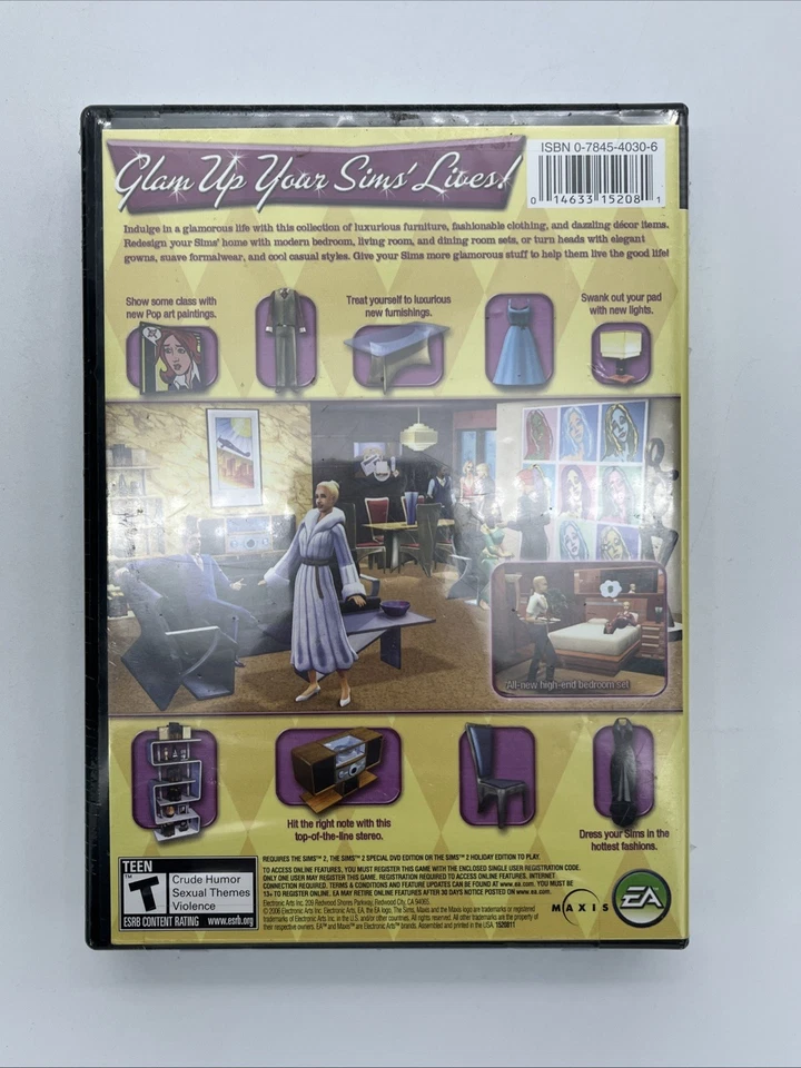 Sims 2: Glamour Life Stuff (PC, 2006) CD-ROM NEW, Sealed - Image 4 of 4