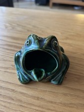 Vintage Dartmouth Pottery Devon Green Frog Ashtray Trinket Rare