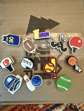 Lot Of 12 Comparable To Jibbitz Charms Basketball Curry Football Baseball
