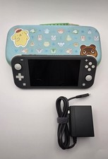 Nintendo Switch Lite 32GB Console - Gray. Charger Case. Working Fast Shipping