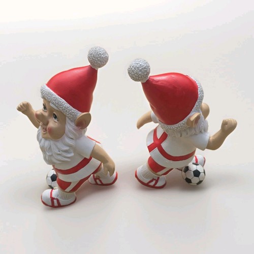 2 x Mini St GEORGE Fußball Wichtel Outdoor Haus Garten Terrasse Ornament H22x B17cm - Bild 3 von 3