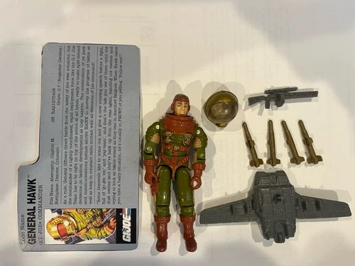 gi joe lot figure 1991 general hawk 100% complete W/fc