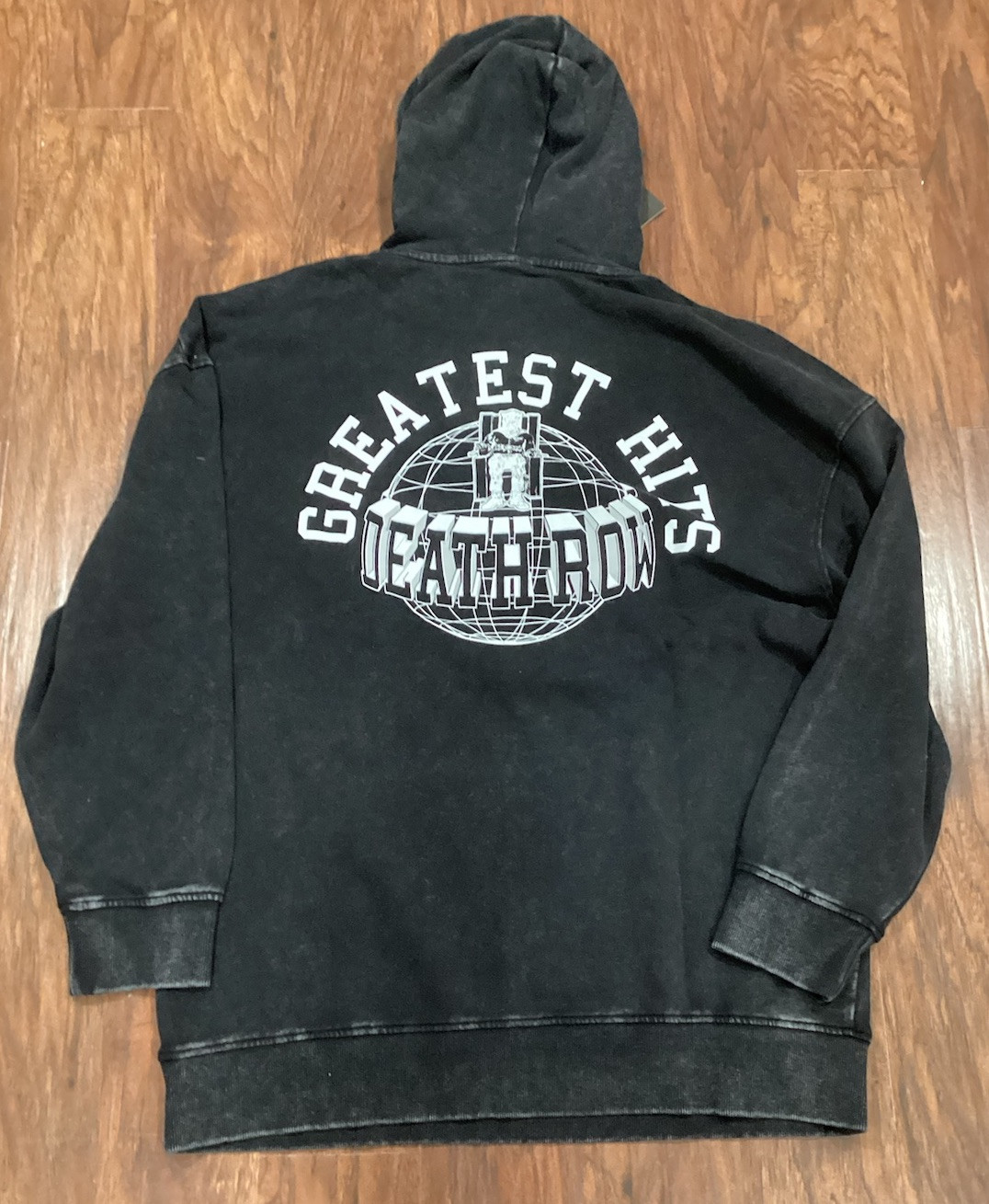 FILA Felpa con cappuccio uomo Death row records nera taglia X grande vendita al dettaglio $90 00