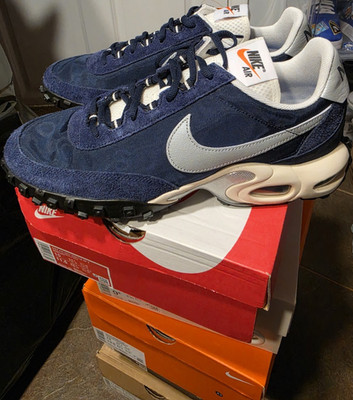 Nike Air Max Waffle Racer SP Navy Silver Suede Sneakers IB3656-400