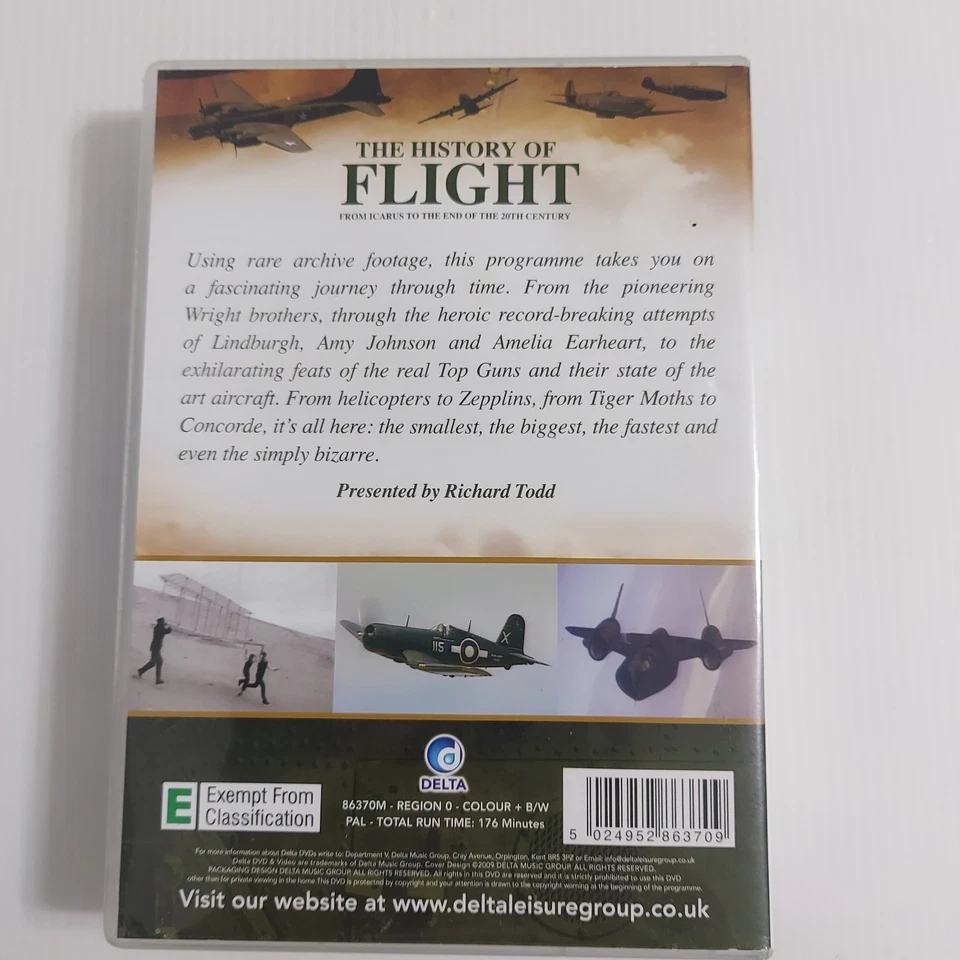 The History of Flight DVD 3 Disc Box Set Aviation Documentary Concorde Spitfire  - Image 2 of 4