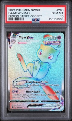 PSA10 ミュウVMAX Fusion Strike 英語版 Mew VMAX PSA 10 Rainbow Rare Secret Fusion Strike Pokemon Card 268