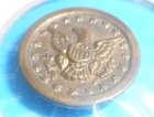 Civil War Era U.S. Army Eagle With Shield & Stars Brass Uniform 7/8" Button