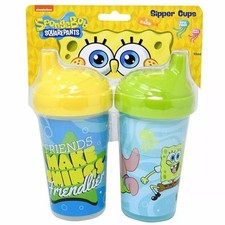 Nickelodeon Spongebob Squarepants Sippy Cup 10 Oz cup 2 Pk Cudlie