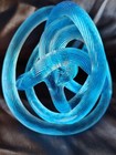Art Glass Ribbed Twisted Rope Knot Sculpture Paperweight 5" no chips or cracks — photo 1