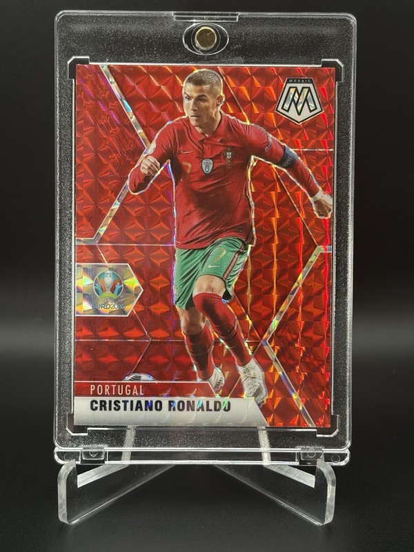 Cristiano Ronaldo Red Prizm 2021 Mosaic UEFA EuroPortugal World Cup Color Match