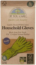 IF YOU CARE Medium Cotton Flock Lined Household Gloves, 1 Count