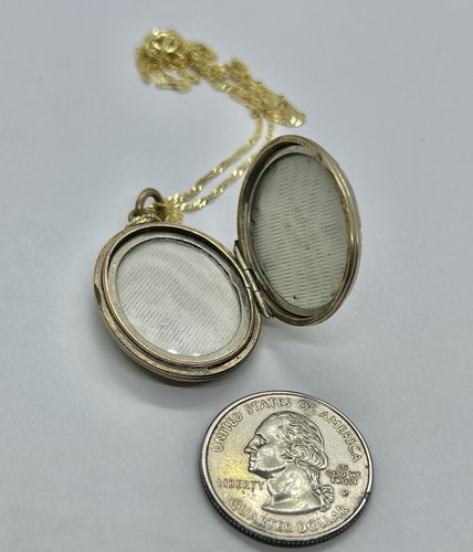 Victorian Aesthetic Period Stag & Faith Hope & Charity Locket Pendant Necklace - Picture 14 of 14
