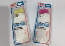 Girl  s Pom-Pom Ankle Low Cut Socks Size 6-8.5 Yellow  Fuchsia VTG NOS- 2 Pairs