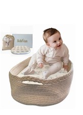 Bohevian Baby Changing Basket - Wipe Clean, Waterproof Pad Cover Raised Foam Pad