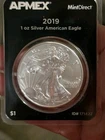 2019 $1 American Silver Eagle In APMEX TEP