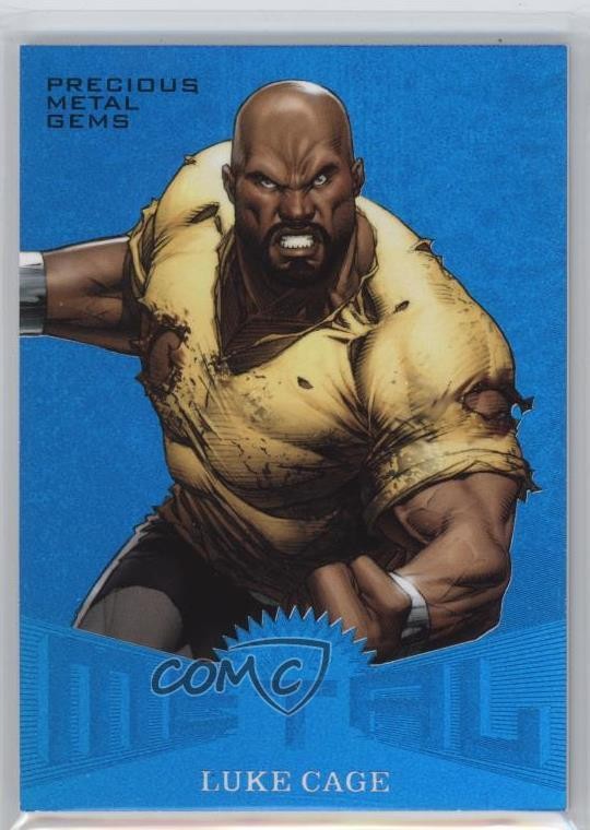 2017 Fleer Ultra Marvel Spider-Man Metal PMG Blue 24/49 Luke Cage #MM10 o8i