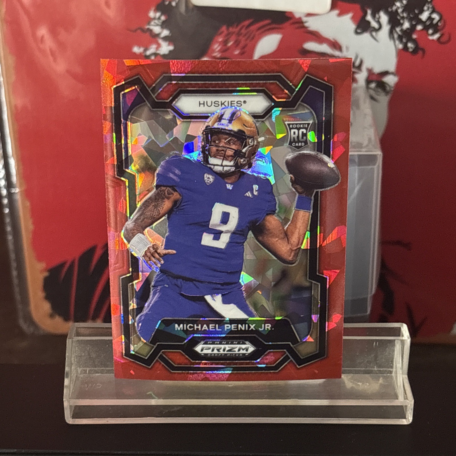 2024 Panini Prizm Draft Picks - Michael Penix Jr. #101 Red Ice Prizm (RC)