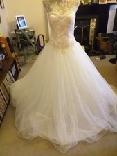Beautiful 'Sincerity' Wedding Dress Never Worn Ivory & Blush! US 8 UK 10