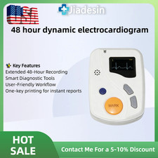 48H Dynamic EKG Holter Handheld 12-Channel ECG Monitor Recorder Analyzer