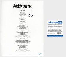 Dax Riggs 'Acid Bath' Band Signed Lyric Sheet 'The Blue' ACOA