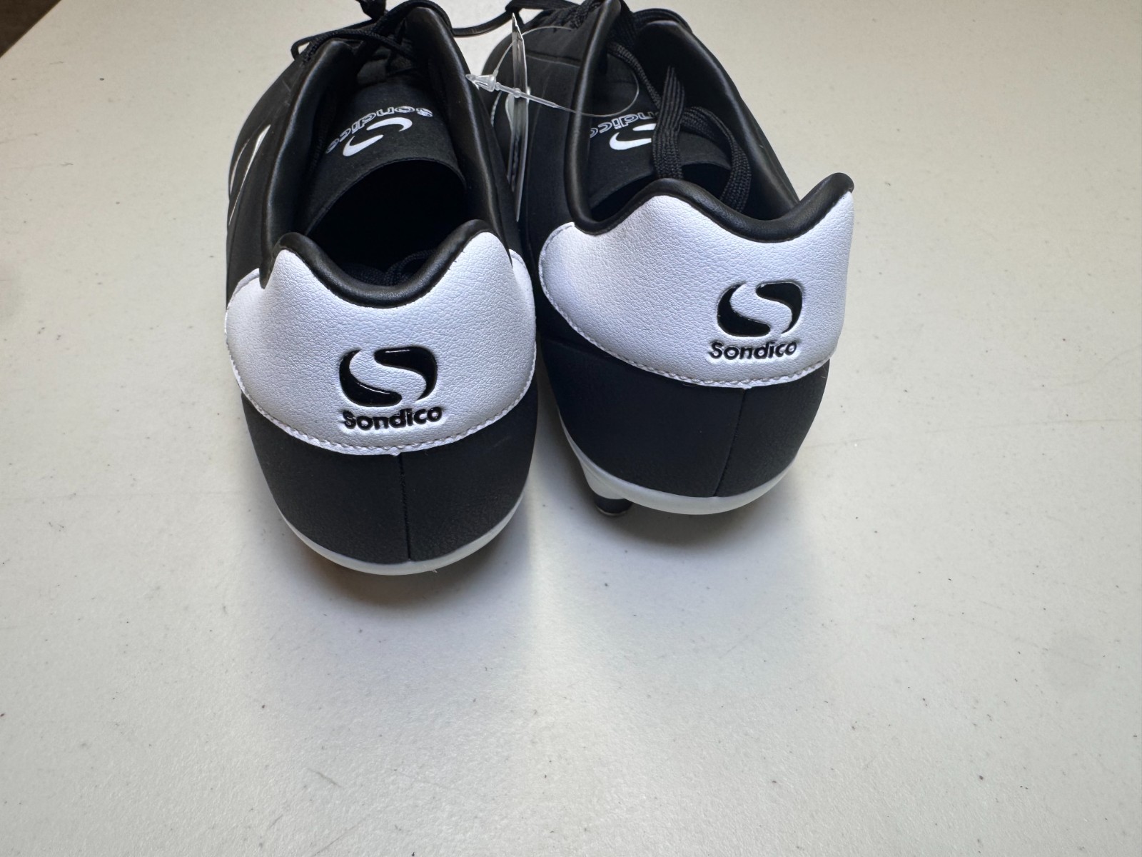Sondico Strike SG Football Boots UK 7 EU 41 Black White Soft Ground Studs image 6