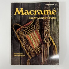 VTG 1974 Macrame Creative Knot Tying Sunset Book Techniques Projects Beginner