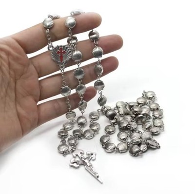 ST JAMES CRUSADER Santiago de Compostela Rosary Saint Shell Custom Handmade
