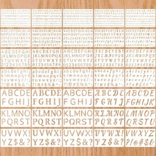 1/3, 1/2, 3/4, 1, 2 Inch Letter Stencils for Painting, 35 Pack 9.8 X 5.9 Inch...