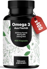 Omega 3 Kapseln - 400 Stück - 2000mg Fischö...