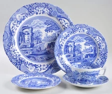 Spode Blue Italian 5 Piece Place Setting 6040899