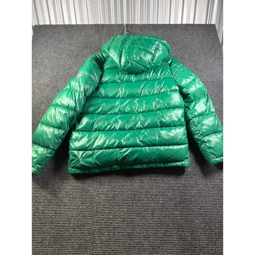 Guess Mens Green High Shine Puffer Jacket Detachable Hood XL NEW image 8